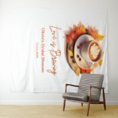 Tenture Fall Autumn Love is Brewing Coffee Bridal Shower  (En situation (horizontale))
