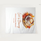 Tenture Fall Autumn Love is Brewing Coffee Bridal Shower  (Devant (Horizontal))