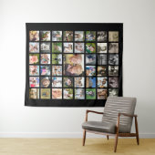 Tenture Famille 45 Photo Nom du collage Noir (En situation (horizontale))