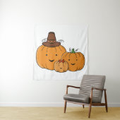Tenture Famille de citrouilles (En situation)
