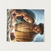 Tenture Famille de Noël (Devant (Horizontal))