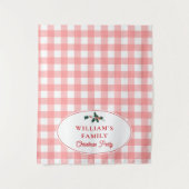 Tenture Famille Dîner de Noël Buffet Table Coureur (Devant)