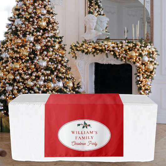 Tenture Famille Dîner de Noël Buffet Table Coureur