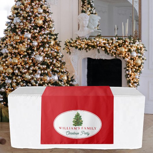 Tenture Famille Dîner de Noël Buffet Table Coureur
