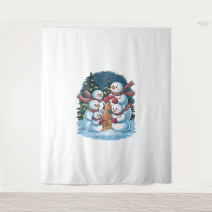 Tenture Famille Joyeux Snowman