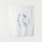 Tenture Family Name Monogram Custom Wedding Table Banner (Devant)