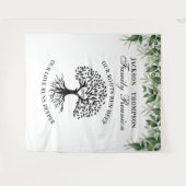 Tenture Family reunion tree greenery backdrop banner (Devant (Horizontal))