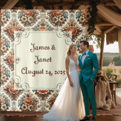 Tenture Fancy Buttercream Floral Mariage fond