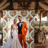 Tenture Fancy Buttercream Floral Mariage fond