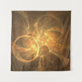 Tenture Fantaisie d'énergie spatiale de flamme fractale (Devant (Horizontal))