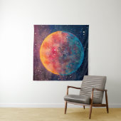 Tenture Fantastique peinture à l'huile belle grande planèt (En situation (horizontale))