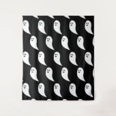 Tenture Fantôme Halloween noir blanc mignon motif (Devant)