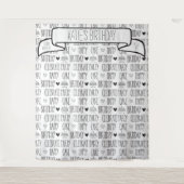 Tenture Farmhouse rustique Anniversaire de fête Bannière (Devant)