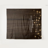 Tenture Farmhouse rustique Lights Mariage arrière-plan (Devant (Horizontal))