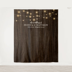 Tenture Farmhouse rustique Lights Mariage arrière-plan