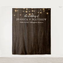 Farmhouse rustique Lights Mariage arrière-plan