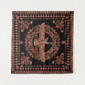 Tenture Farohar - Faravahar - Marbre et or de Fravashi (Devant (Horizontal))