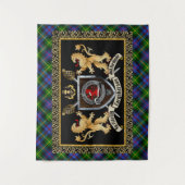 Tenture Farquharson Clan Badge & Devise avec Lions (Devant)