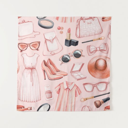 Tenture Fashion illustrations. Seamless pattern (Devant)