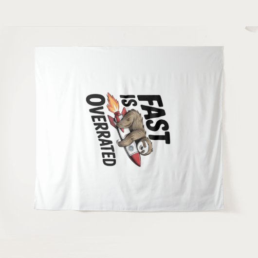 Tenture Fast est surévalué Sloth Rocket (Devant (Horizontal))