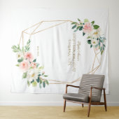 Tenture Fausse Arche de Fête de Fleurs de Teint Rose en Or (En situation (horizontale))