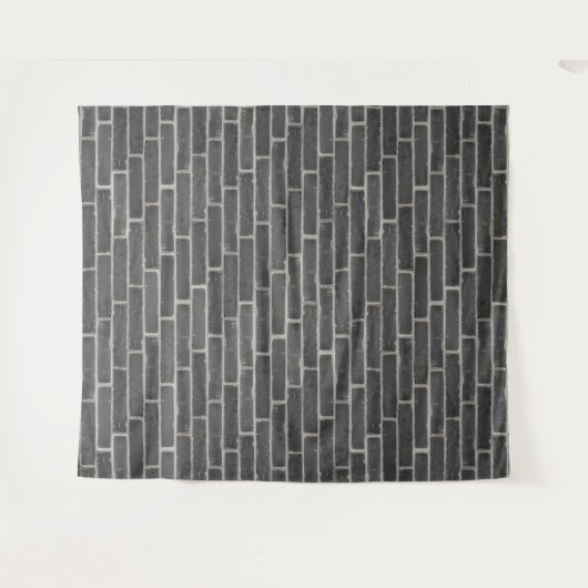 Tenture Faux Old Black Brick Wall (Devant (Horizontal))
