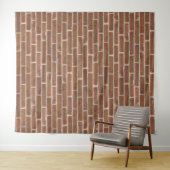 Tenture Faux Vieux Mur Brown en briques (En situation (horizontale))