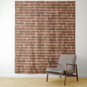 Tenture Faux Vieux Mur Brown en briques