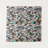 Tenture Feather seamless pattern (Devant (Horizontal))