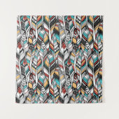 Tenture Feather seamless pattern (Devant)