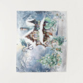 Tenture Fée de Noël magique et capricieuse (Devant)