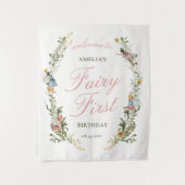 Tenture Fée Première Florale Vintage Bienvenue Anniversair (Devant)