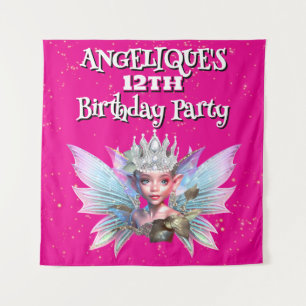 Tenture Fée princesse décorations roses filles anniversair