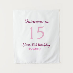 Tenture Fée rose 15e anniversaire simple moder quinceanera