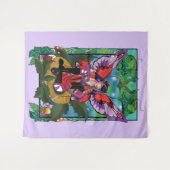 Tenture Fée violet rouge champignons gothique (Devant (Horizontal))