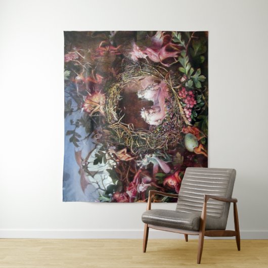 Tenture Fées dans un nid d'oiseaux, John Anster Fitzgerald (En situation)