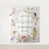 Tenture Fées Fleur sauvage Fleurs de prairie Accueil Anniv (Devant)