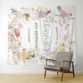 Tenture Fées Prairie Fleurie Fleurs Anniversaire Bienvenue (En situation (horizontale))