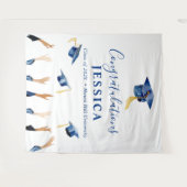 Tenture Félicitation Diplômé fond d'écran Photo stand (Devant (Horizontal))