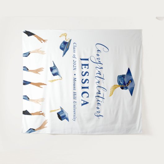 Tenture Félicitation Diplômé fond d'écran Photo stand (Devant (Horizontal))