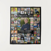 Tenture Félicitations 66e année Collage photo Couleur pers (Devant)