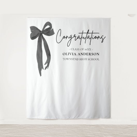 Tenture Félicitations à la cérémonie de remise des diplôme (Devant)