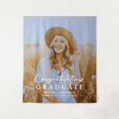 Tenture Félicitations à la fête des diplômés en photo (Devant)