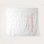 Tenture Félicitations à la finition Pink Bow fond (Devant (Horizontal))