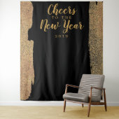 Tenture Félicitations à la nouvelle année fond (En situation)