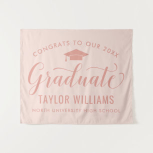 Tenture Félicitations à notre diplômé Rose Gold Graduation