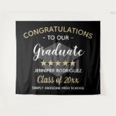 Tenture Félicitations À Notre Fête Des Diplômés (Devant (Horizontal))