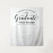 Tenture Félicitations à notre Graduated Silver Confetti Pa (Devant)