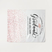 Tenture Félicitations à notre Rose diplômé Gold Confetti P (Devant (Horizontal))