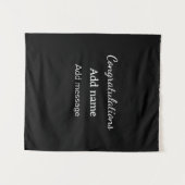 Tenture Félicitations ajoutez un message de nom simple dip (Devant (Horizontal))